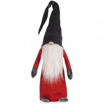 Figura Decorativa Gnomo Rojo Gris Blanco Madera Arena 20 x 100 x 25 Cm - Originalidad