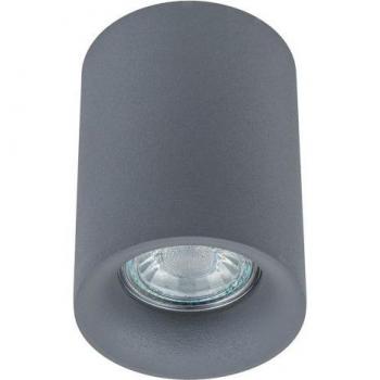 Plafón spot moderno Flynn gris led de 1 luz para montaje en superficie, GU10