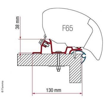 Kit Adaptador de Caravana Fiamma Standard 3 piezas 25 cm para Toldos F65/F80