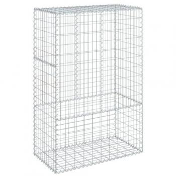 vidaXL Gabion Basket with Cover 100x50x150 cm Galvanised Iron