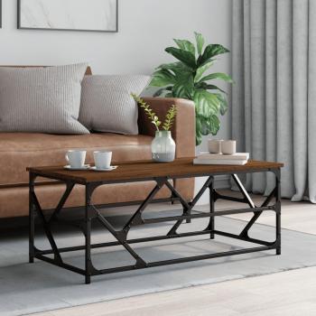 Mesa de centro madera contrachapada 100x50x40 cm en color Negro, Roble Sonoma y Roble ahumado - Mesita de Salón o Comedor o Auxiliar Mesa de Café