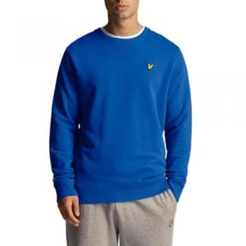 Lyle & Scott Men's Modern Design Blue Cotton Crew Neck Sweatshirt - Large