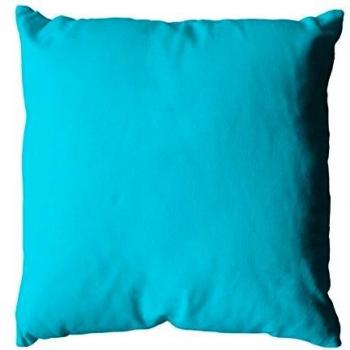 Cojín Turquesa 40x40 cm - Efecto Bachette, Lavable a Máquina, Desenfundable con Cremallera, Algodón Certificado Oeko Tex