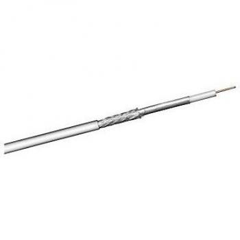 Cable Coaxial 250m Clase A, Doble Blindaje, 100 dB, 75 Ohm, Antena TV Digital, Blanco