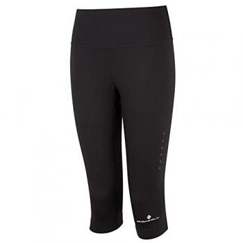 Malla pirata Ronhill Core Capri negra mujer - 12, Ronhill Mallas Core, Ronhill Wmn's Core Pantalón Capri para Mujer, Negro/Blanco Brillante, 32