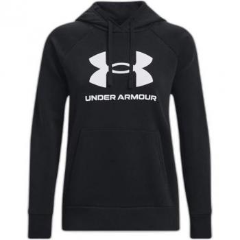 Under Armour Women's Rival Fleece Big Logo Black Hoodie XL