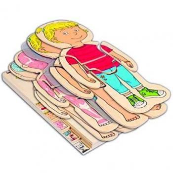 Puzzle 5 en 1 Anatomía Femenina Beleduc, 29 Piezas, educativo, didáctico, para aprender sobre el cuerpo femenino