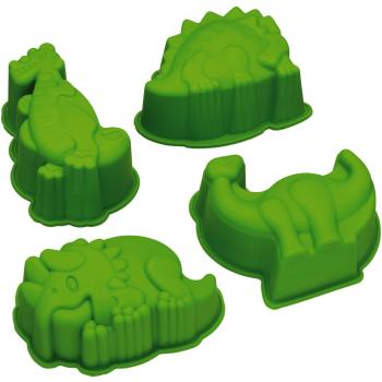 Kitchen Craft Moldes de Silicona, Moldes Gelatina, Verde, 4 Piezas