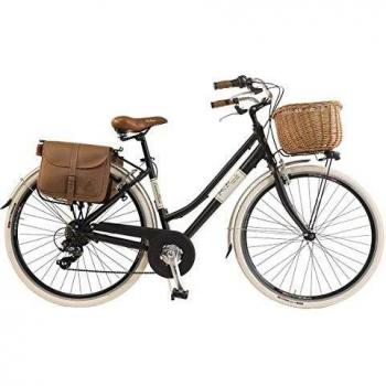 Bicicleta de Ciudad Vintage Via Veneto Canellini Aluminio Mujer Negra 46