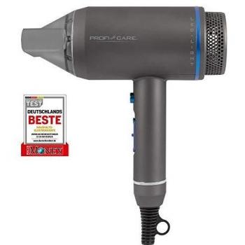 ProfiCare HT 3082 Secador de Pelo Profesional Iónico con Diseño de Tubo, Iluminación LED, 3 Niveles de Temperatura y Potencia, Boquilla Concentradora Rotativa