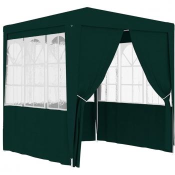 Carpa Profesional para Fiestas con Paredes Verde 90 g/m² 2,5x2,5 m
