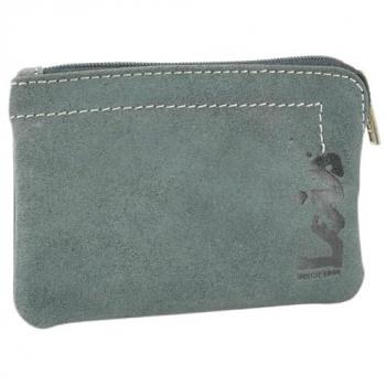 Monedero de Piel Genuina Lois para Hombre con RFID - Pequeño, Azul - 11x7cm