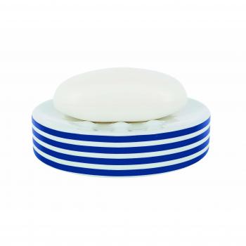Spirella Accesorio SOBREMESA Tube-Stripes Blue JABONERA 1217286, Azul, Estandar
