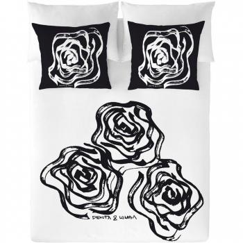 Devota & Lomba Rosas Funda Nórdica, Algodón, Multicolor, Super King, 180 cm