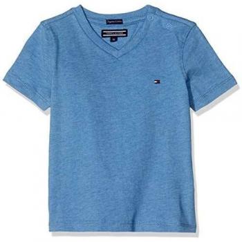 Tommy Hilfiger Boys Basic Vn Knit S/s Camiseta, Azul