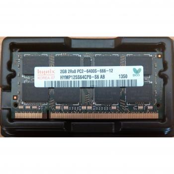 Hynix HYMP125S64CP8-S6 2GB 2Rx8 1.8V 200-Pin SODIMM PC2-6400S-666-12 800MHz DDR2 Laptop/Notebook Memory