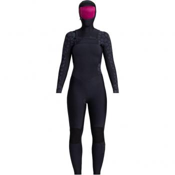 Roxy - Traje de neopreno de mujer 5/4/3mm Swell Series con cremallera frontal y manga larga