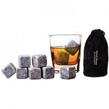 Relax 9 PCS Whisky Chilling Ice Stones Drinks Cooler Whiskey Rocks with a velvet Pouch