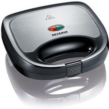 Severin SA 2969 Sandwichera, Placas de Sándwich, 600 W, Acero Inoxidable/Negro
