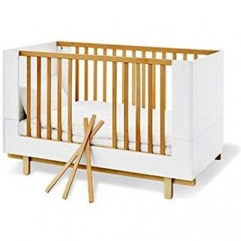 Cuna Evolutiva Pinolino Boks 70x140 cm Multicolor con Barrotes de Madera