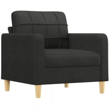 Sillón de tela negro 60 cm Vidaxl