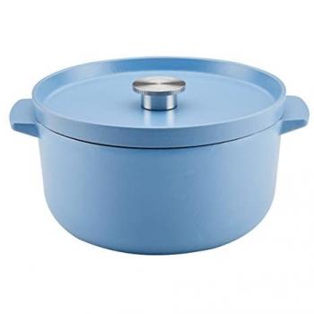 KitchenAid 6 Qt Blue Velvet Enameled Cast Iron Dutch Oven/Casserole