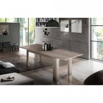 Mesa Consola Extensible 10 Plazas Made in Italy, 140/190x90h75 cm, Color Olmo Perla
