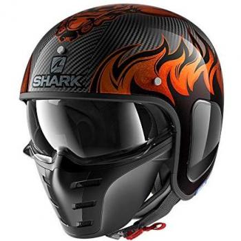 Shark Casco Jet s-drak Carbon Dagon Orange Doo talla M