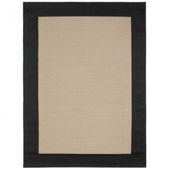 Alfombra de Exterior Orla Marrón BB Home - Originalidad, diseño moderno, resistente a la intemperie, fácil de limpiar, antideslizante, adecuada para terrazas y jardines