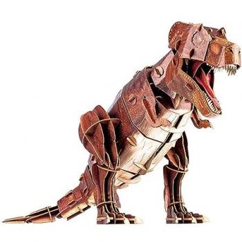 Puzzle 3D Eco Tyrannosaurus Rex de MierEdu ME4241 - Rompecabezas ecológico en tres dimensiones, diseño de Tyrannosaurus Rex, fabricado con materiales sostenibles, adecuado para niños y adultos, fom
