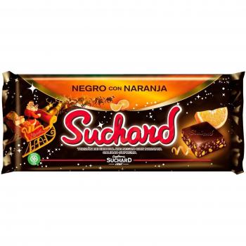 Suchard - Turrón Chocolate Negro con Naranja, 260 g