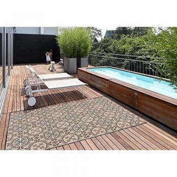 Alfombra Exterior-Interior Geométrica Multicolor Lucca 77x150 cm