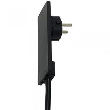 Enchufe de seguridad EVOline extrafino con expulsor, 230 V, negro, IP20