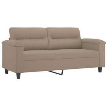 Sofá de 2 Plazas Taupe 140 cm en Tejido de Microfibra
