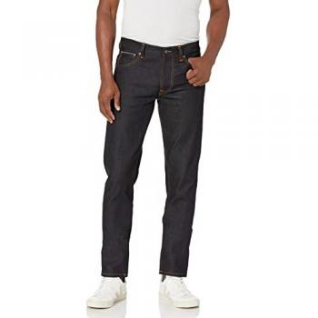 Nudie Jeans Men's Lean Dean Dry True Selvedge Denim Pants, W32 L34