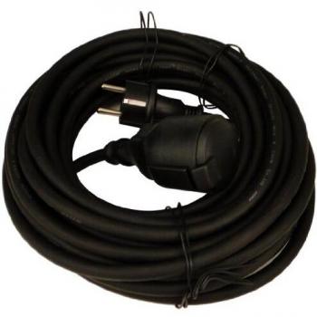 Alargador de Caucho H05RR-F 3G1,5mm² 25m IP44 Negro