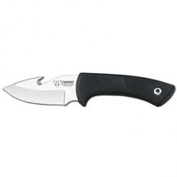 Cuchillo desollador Cudeman 133-H con mango de caucho y hoja de 9 cm.