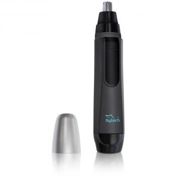 Cortapelos Nasal/Orejas/Patillas Sytech SY-NT8 Negro con Sistema de Corte Circular, Peso Ligero, Tacto de Goma, Cabezal Desmontable