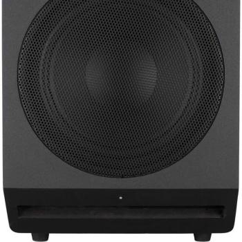Fluid Audio FC10S: 10-inch powered reference studio subwoofer, 200W power output, frequency response of 30Hz - 150Hz, front-firing port design, adjustable crossover frequency and phase control, RCA and XLR inputs