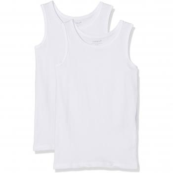 NAME IT Nittank Top 2p Solid K B Noos, Camiseta sin Mangas para Niños, Blanco