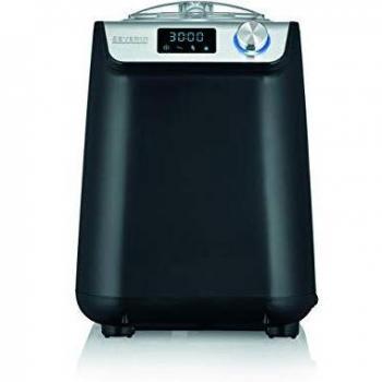 Severin EZ 7407 - Heladera y yogurtera compacta con compresor, 1.2 l, 135 W, temporizador digital, función automática keep-cool, color negro mate