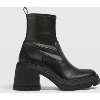 Stradivarius WIDE FIT High-heel platform ankle boots BLACK