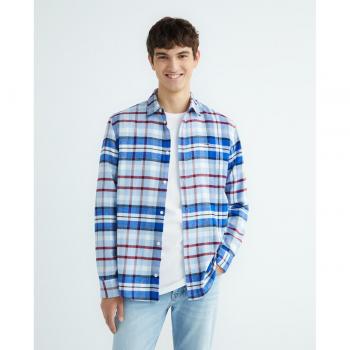 Camisa Tommy Jeans Classic Essential Azul Hombre
