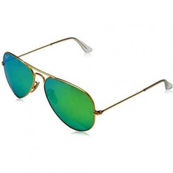 Ray-Ban Aviator Large Metal RB3025 C62 001/58 Polarisierende Sonnenbrillen, 62 mm Large, Arista Gold / Grün Polar