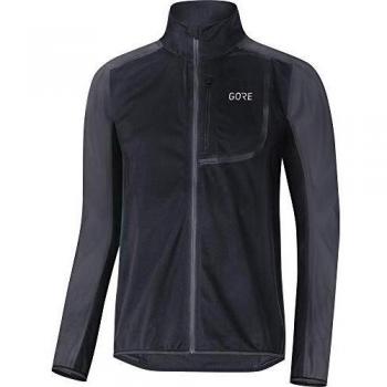 GORE WEAR C3 Chaqueta de hombre GORE WINDSTOPPER, S, Negro/gris
