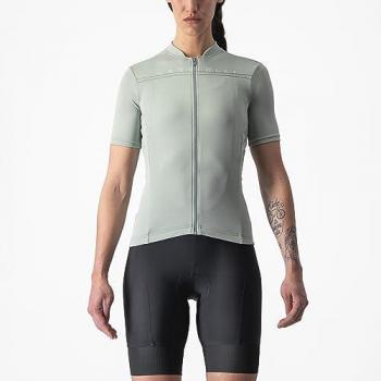Maillot Castelli Anima 4 de manga corta para mujer, color verde pálido, talla XL