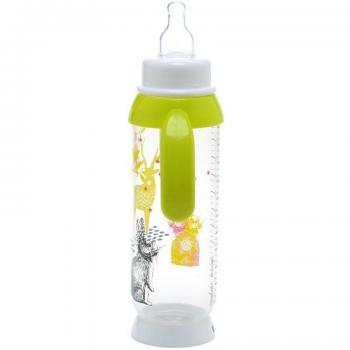 Beaba Bunny - Biberón media luna con asas, 330 ml, color amarillo