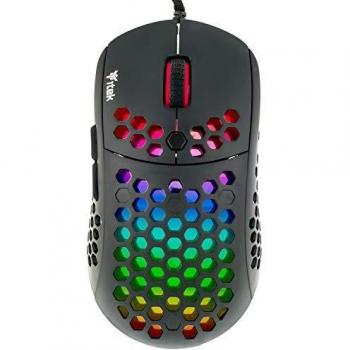 Itek ITMGG71 Ratón Gaming G71 – 12000 dpi, RGB, Software, Sensor P3327, Ultra Ligero, Nido de Abeja, Negro