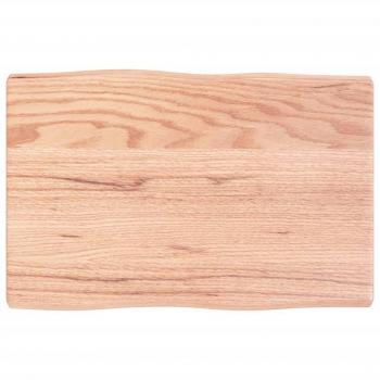 vidaXL Table Top Light Brown 60x40x(2-4) cm Treated Solid Wood Live Edge