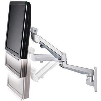 Brazo LCD neumático ROLINE, Montaje Mural, 2 articulaciones, pivotante